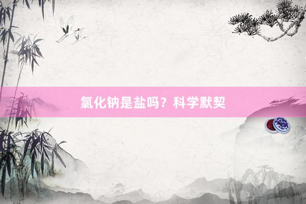 氯化钠是盐吗？科学默契